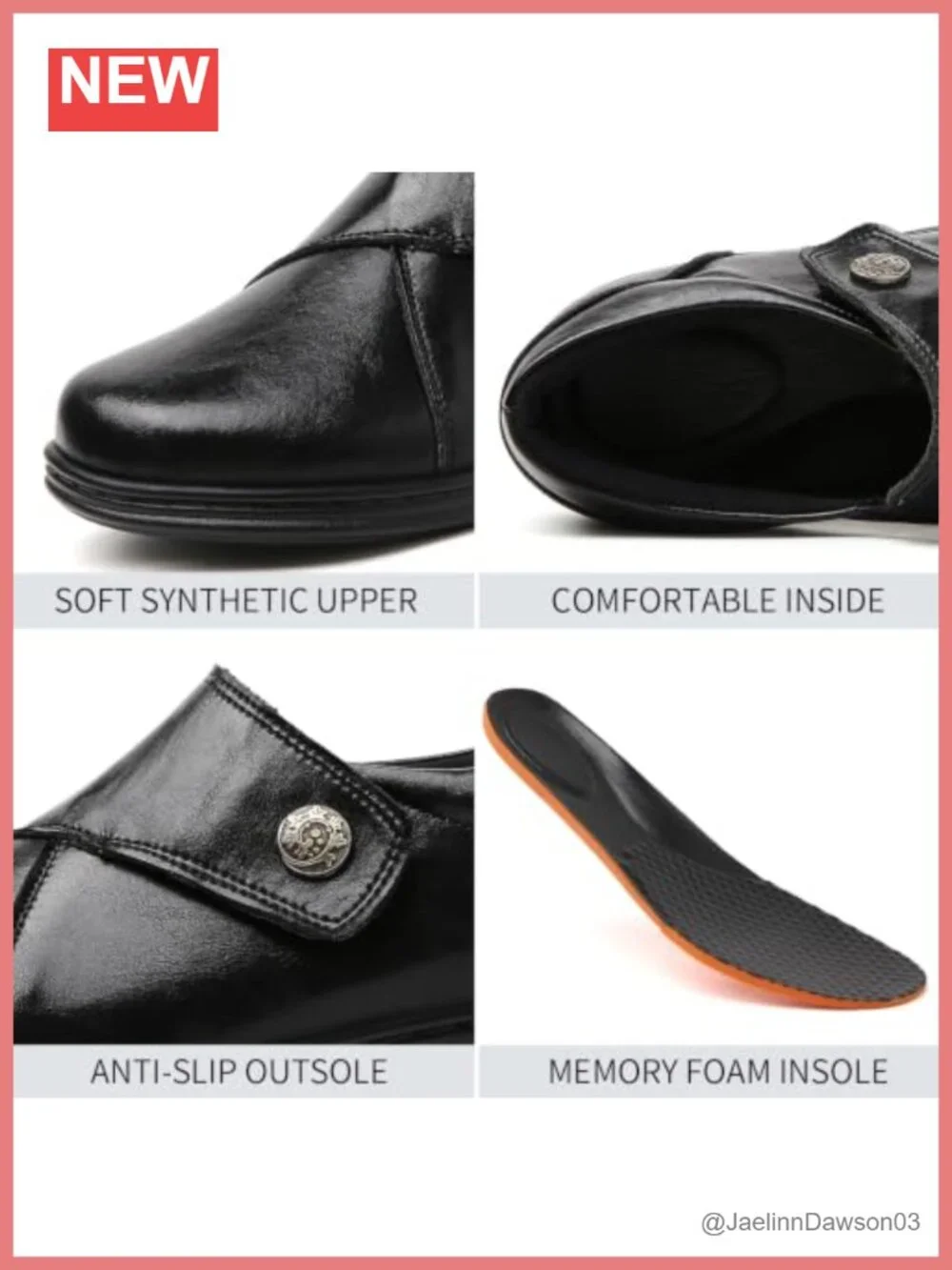 Women's Orthopedic Leather Slip-On Loafers with Adjustable Strap
